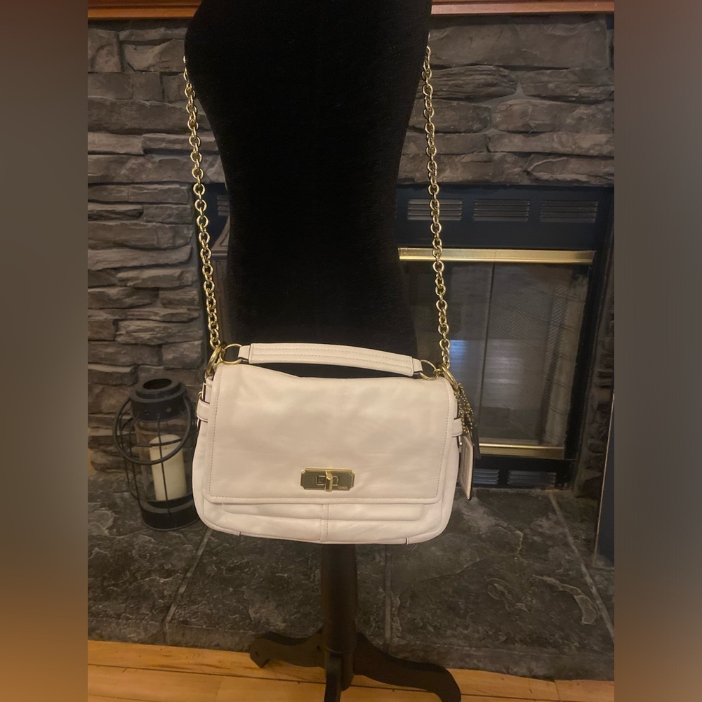 Coach Cream Vintage Chelsea Leather Convertible Crossbody Bag F17825 - Picture 6 of 14
